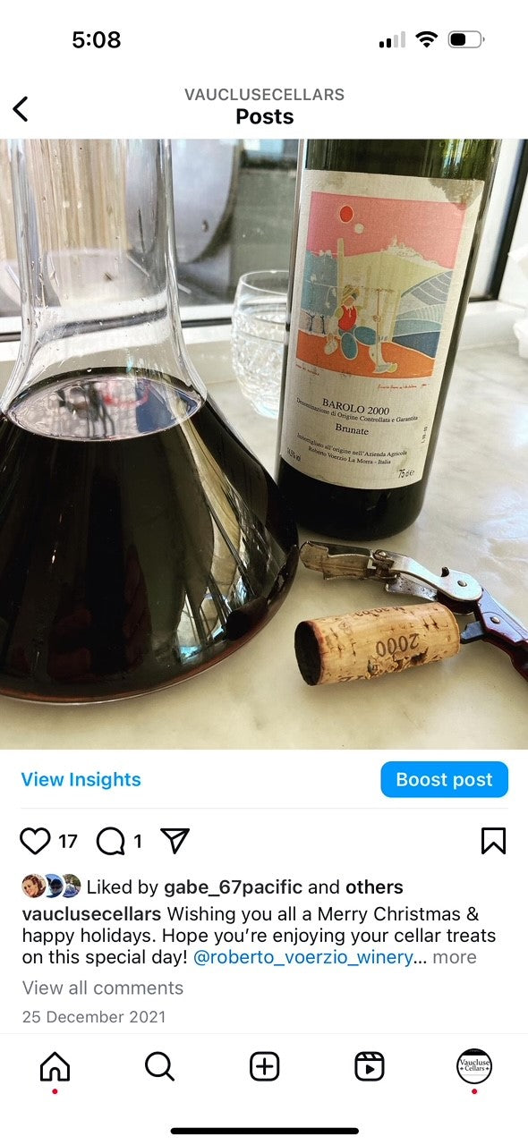 Roberto Voerzio Barolo La Serra 2000