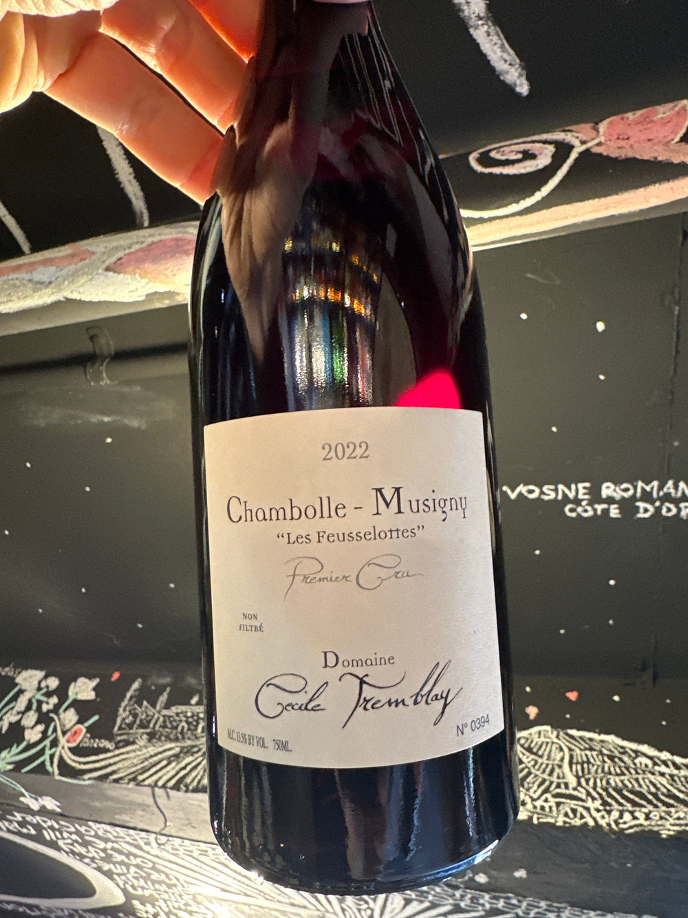 Cecile Tremblay Chamboille Musigny 1er Cru Feusselottes 2022